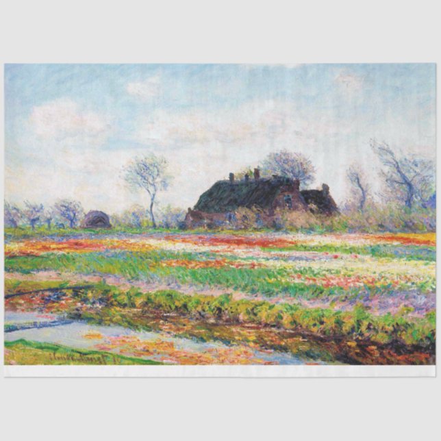 Tulip Fields in the Netherlands, Monet Tissue Paper (Front)