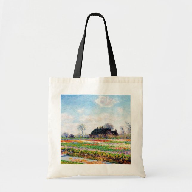 Tulip Fields in the Netherlands, Monet Tote Bag (Front)