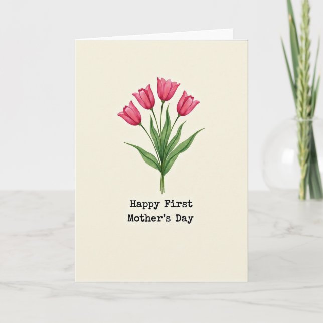 Tulip First Mothers Day Card (Front)
