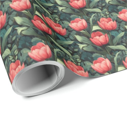 Tulip Floral Gift Wrapping Paper
