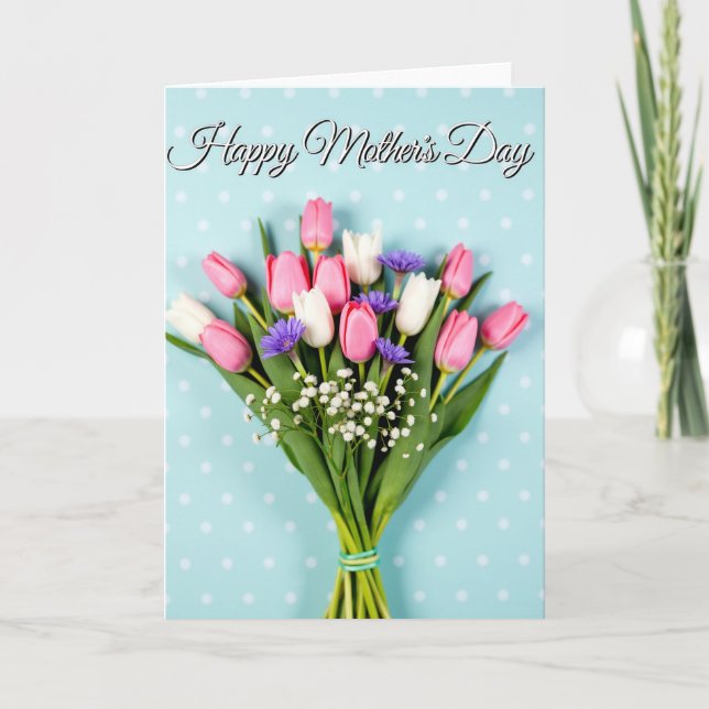 Tulip Floral Mothers Day Card (Front)