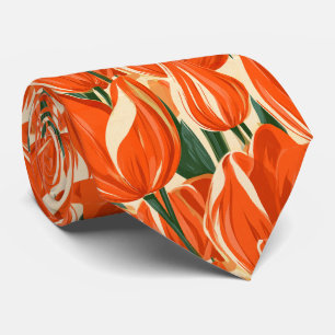Tulip Floral Uncle Summer Wedding Neck Tie