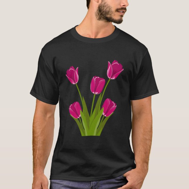 Tulip Flower Botanical For T-Shirt (Front)