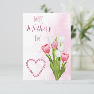 Tulip Flower Bouquet Happy Mother's day Card