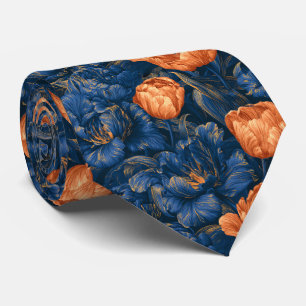 Tulip Flower Engagement Wildflower Wedding Neck Tie