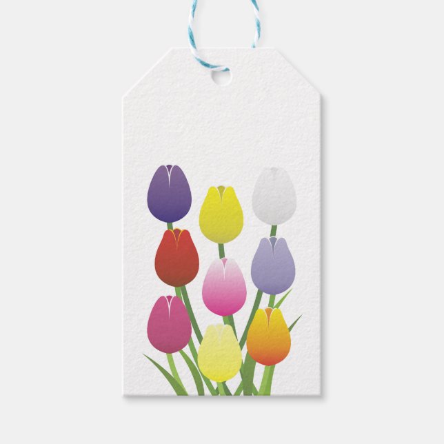 Tulip Flower Gift Tags (Front)