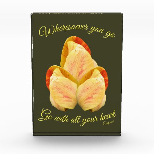 Tulip Flower Go With Your Heart Inspirational Photo Block