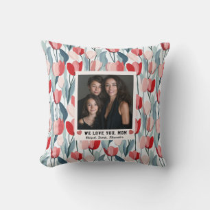 Tulip Flower Grandma GrandMom  Sofa Throw Pillow