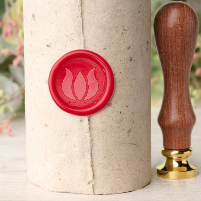 Tulip Flower Graphic Logo Symbol Floral Holland Wax Seal Stamp (Insitu (Parchment))