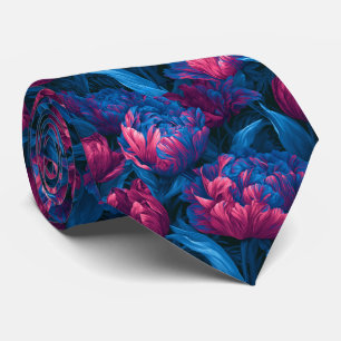 Tulip Flower Groomsmen Wedding Attire Neck Tie
