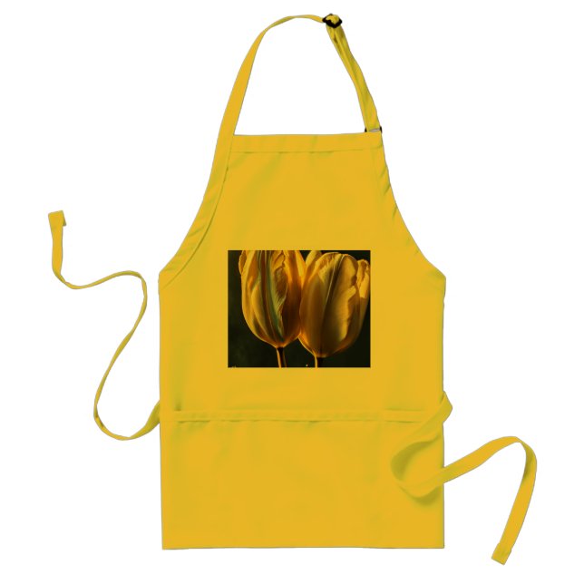 tulip flower home kitchen lines adult apron (Front)
