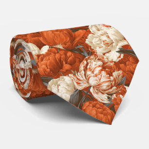 Tulip Flower Husband Autumn Wedding Neck Tie
