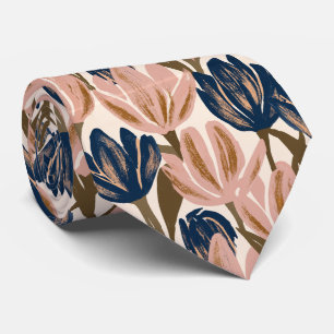 Tulip Flower Husband Fall Wedding Neck Tie