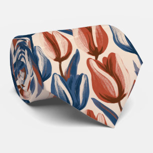 Tulip Flower Husband Wedding Attire Neck Tie