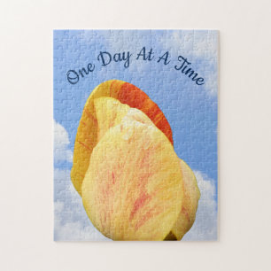 Tulip Flower One Day At A Time Inspirational Jigsaw Puzzle