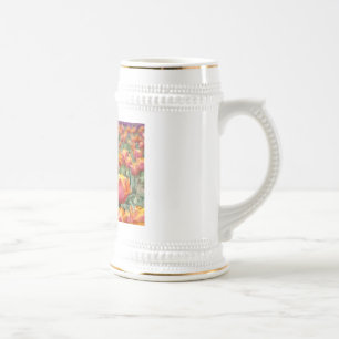 Tulip Flower Stein mug custom Pink Tulips
