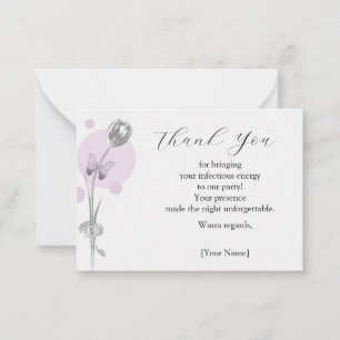 Tulip Flower Thank You Note Card
