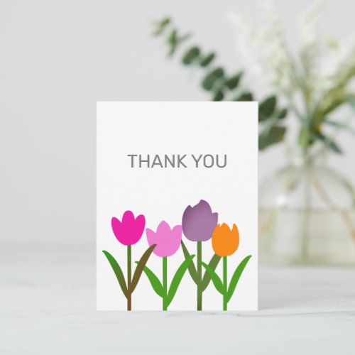 Tulip Flower Thank You Note cards