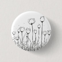 Tulip Flower Tulipa Floral Stencil Pattern Design