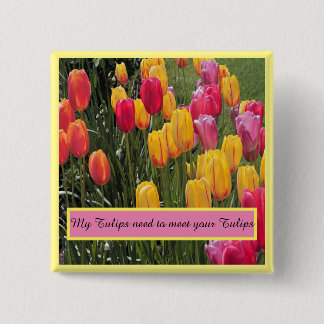 Tulip Flowers  Button