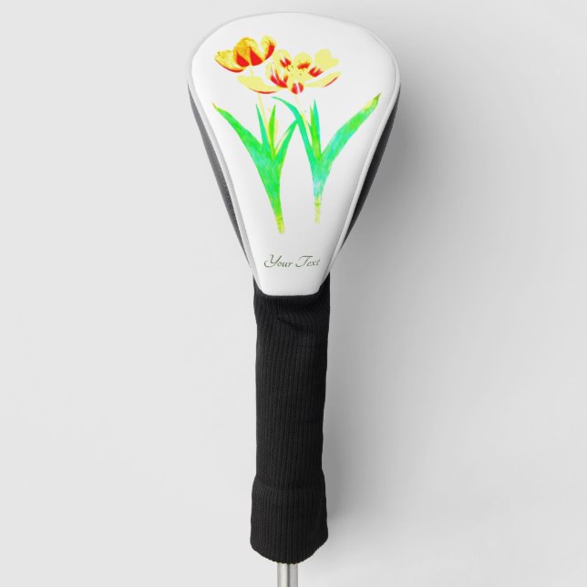 Tulip Flowers Golf Head Cover (Front)