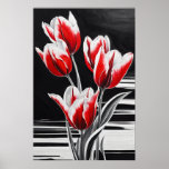 Tulip flowers poster