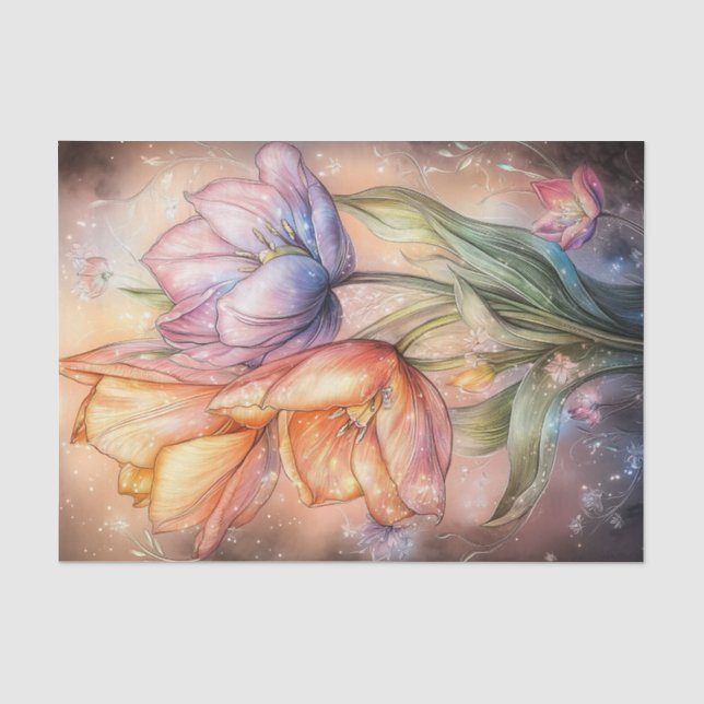 Tulip Flowers Tissue Paper (Front)