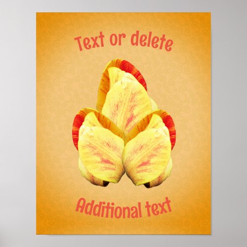 Tulip Flowers Your Text Personalized   Poster