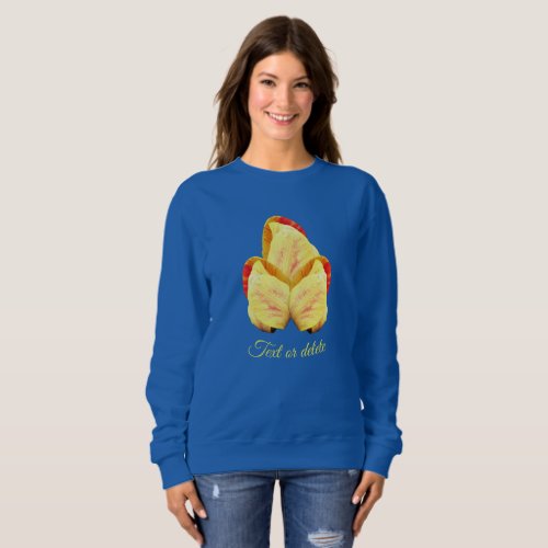 Tulip Flowers Your Text Personalized  Sweatshirt