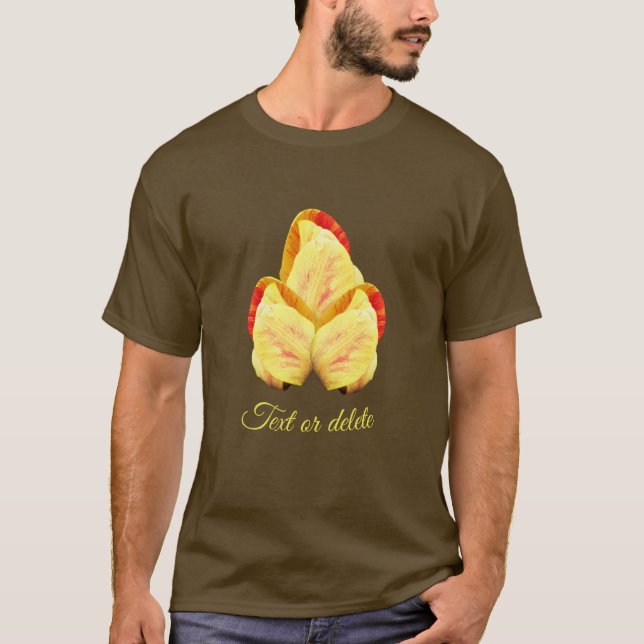 Tulip Flowers Your Text Personalized T-Shirt (Front)