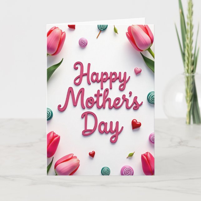 Tulip Frame Mothers Day Card (Front)