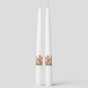 Tulip funeral memorial taper candle