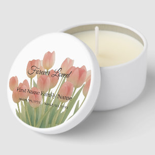 Tulip funeral mini candle favors