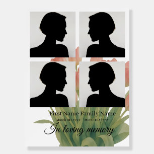 Tulip funeral welcome sign bord collage