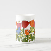 Tulip Garden 10oz Bone China Mug