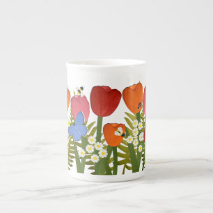 Tulip Garden 10oz Bone China Mug