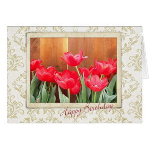 Tulip Garden Birthday Cards