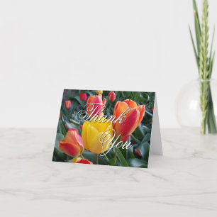 Tulip Garden Letterpress Thank You Card