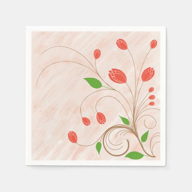 Tulip Garden Paper Napkins (Front)