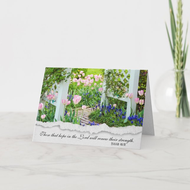 Tulip Garden Sympathy Card (Front)