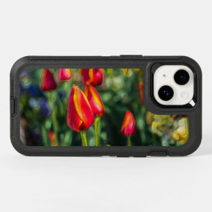 Tulip Garden Textured OtterBox iPhone 14 Case