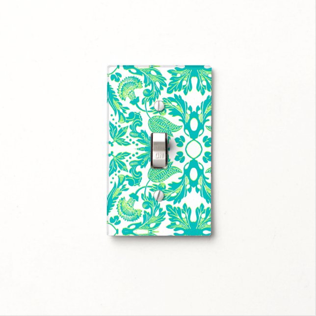 Tulip Garden - Vintage Mod Flower Light Switch Cover (In Situ)