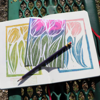 Tulip Gardening Art                                Postcard