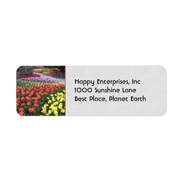 Tulip Gardens Label (Front)