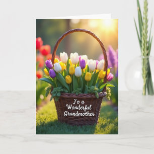 Tulip Grandmother Message Card
