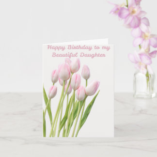 Tulip happy Birthday Daughter card. Card