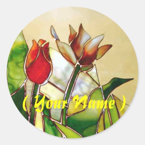 Tulip Happy Name Art Stickers