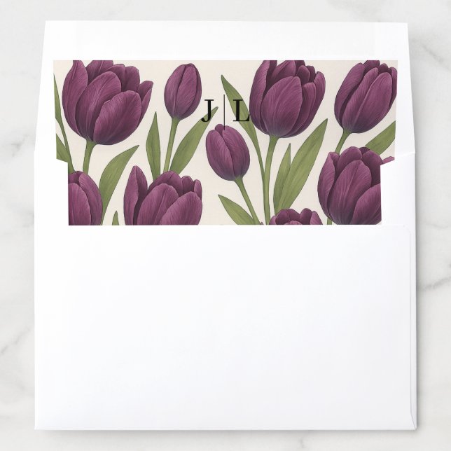 Tulip Heirloom Wedding Envelope Liner (In Envelope)