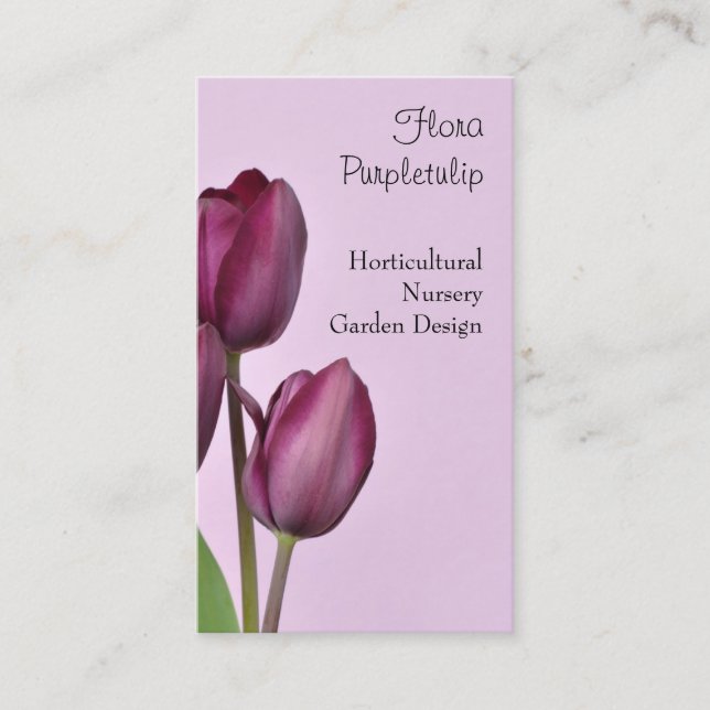 Tulip Horticultural business card (Front)