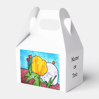 Tulip in Garden Favor Boxes